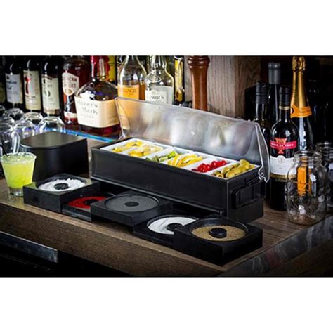 Ultimate Garnish Station™ Bar Condiment Holder