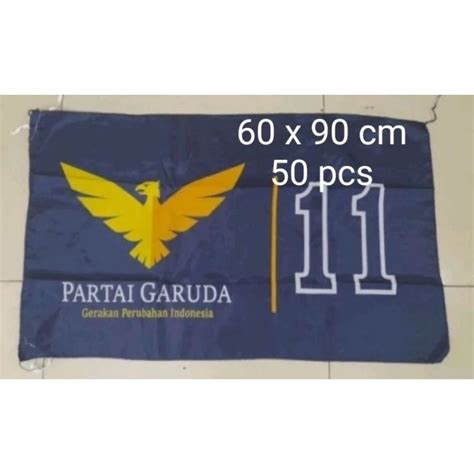 Jual Bendera Sablon PARTAI GARUDA Ukuran 60x90 50 Pcs Shopee Indonesia