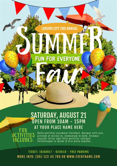 Summer Fair Flyer Template Postermywall