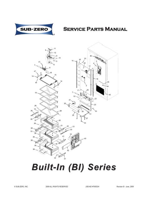 Sub Zero Bi Parts Manualpdf