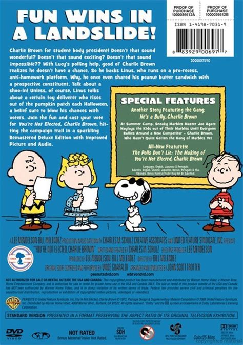 Youre Not Elected Charlie Brown Deluxe Edition Dvd 1972 Dvd Empire