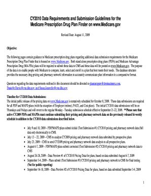 Fillable Online Cms Hhs Cy Data Requirements And Submission