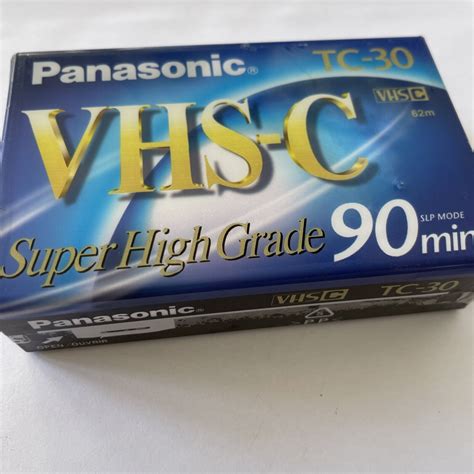 Panasonic Vhs C Super High Grade Tape Tc 30 90 Minutes 1 Pack Sealed Ebay