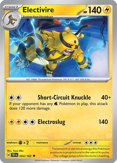 Electivire Temporal Forces Tef Pkmncards