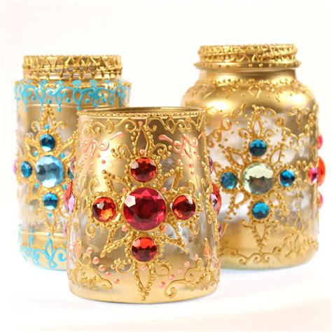 Mark Montano Bejeweled Jar Lantern DIY