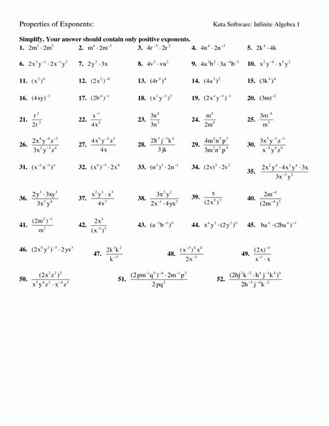16 Best Algebra 1 Worksheets Kuta: Infinite Algebra 1 Review