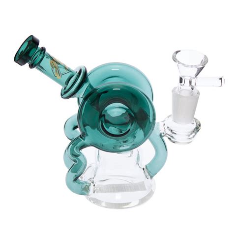 Gili Glass 5 5 Double Donut Recycler Mini Bong Smoking Outlet