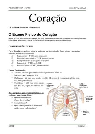 Exame físico do coração PDF