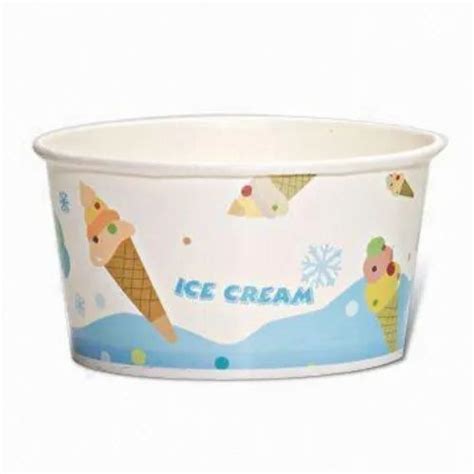 Ml Printed Paper Ice Cream Cup Packet Size Pieces Packet At Rs