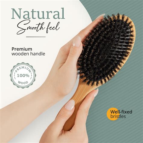 Belula 100 Boar Bristle Hair Brush Set Medium Soft Natural Bristles