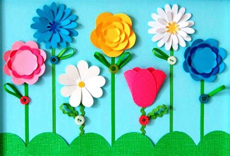 весенние цветы аппликация - Поиск в Google | Blumen basteln, Basteln ...