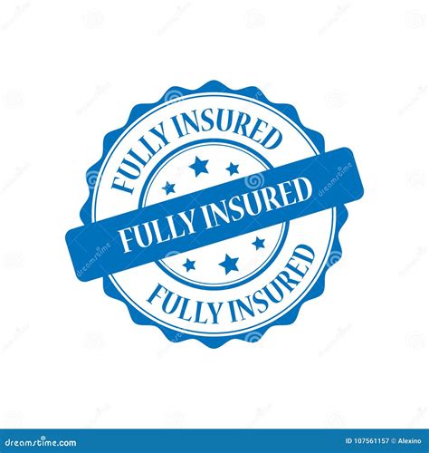 Fully Insured Stamp Illustration Stock Vector Illustration Of Vector