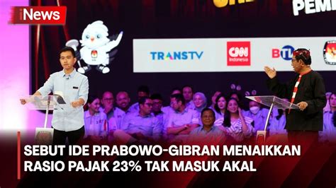 Mahfud Md Kritik Rasio Pajak Prabowo Gibran Youtube