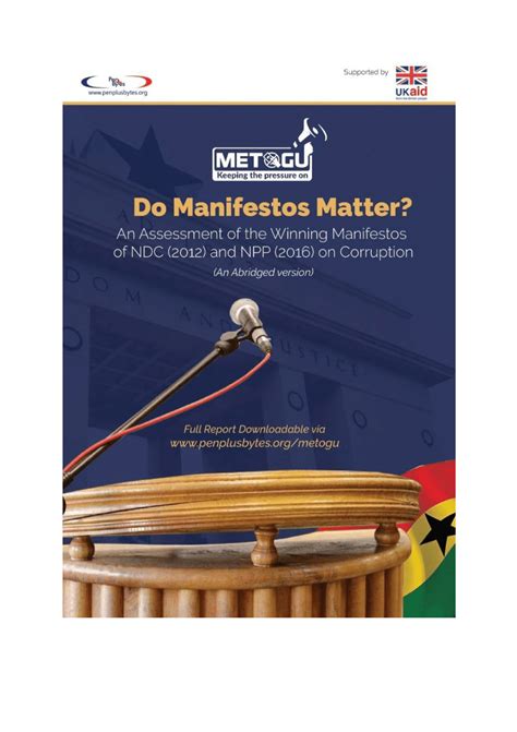 Pdf Does Manifesto Matter An Assessment Of The Winning Manifestos