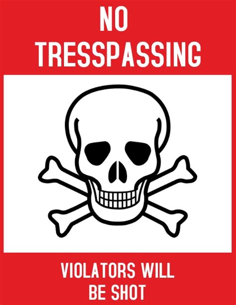 Copy Of No Trespassing Sign Flyer Postermywall