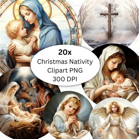 Christmas Nativity Scene Clipart, Christmas Bundle, Nativity Scene PNG ...