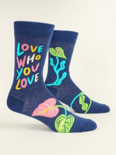 Blue Q Socks Mens Crew Love Who You Love Size 7 12 Ebay