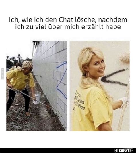 Ich Wie Ich Den Chat L Sche Nachdem Ich Zu Viel Ber Mich Erz Hlt