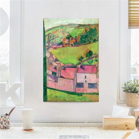 Emile Bernard Ansicht Von Pont Aven Glasbild Im Hochformat Kaufen