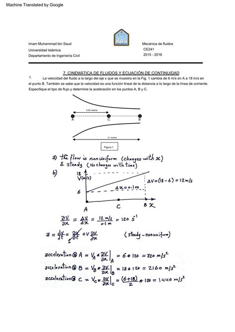 Solution Examen Final Con Soluci N Para Mec Nica De Fluidos Ingenier A