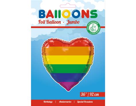 Heliumballon Herz Regenbogen Xl Leer Cm Partywinkel