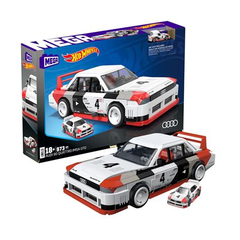 Hot Wheels Jeu De Construction Hot Wheels MEGA Audi Quattro IMSA GTO Cm Figurine