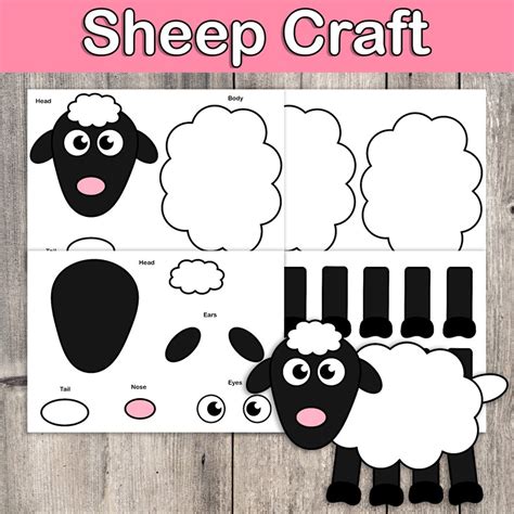 Sheep Craft, Farm Craft, Farm Animals, Montessori, Beginning Scissors ...