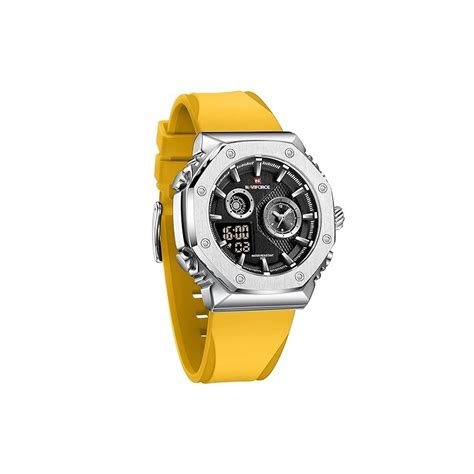 Naviforce Men Dual Display Analog Digital Watch Watch Colour Yellow