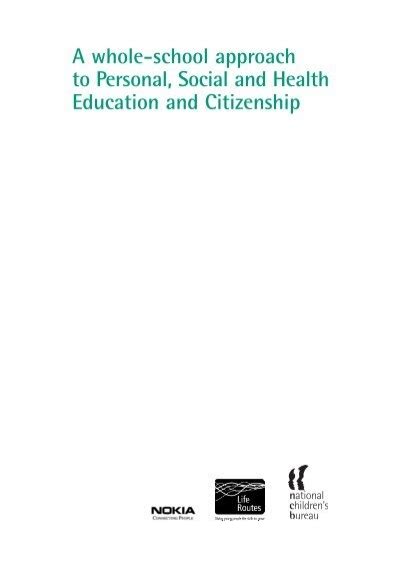 Whole School Approach To Pshe And Citizenship Sex Education