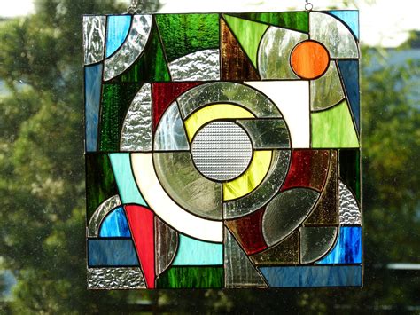 Modern Art Tiffany Stained Glass Suncatcher Stained Glass - Etsy