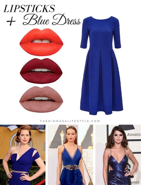 How To Pick A Lipstick With The Color Of Your Dress Blue Dress Makeup