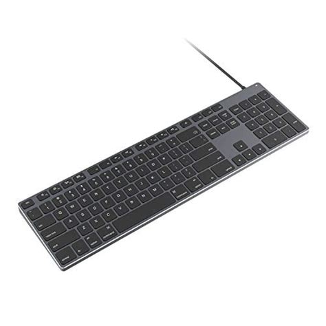 Wired Mac Keyboard for Apple Computer, iMac, MacBook, MacBook Pro/Air, Aluminum Full Size USB ...