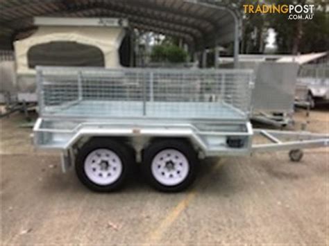 X Heavy Duty Hot Dipped Gal Tandem Axle Box Trailer With Cage