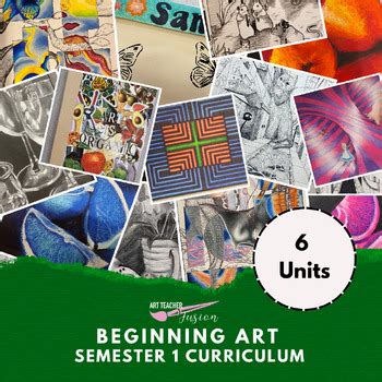 Beginning Art, Art 1, SEMESTER 1 Curriculum - 6 Unit Bundle! - High School Art