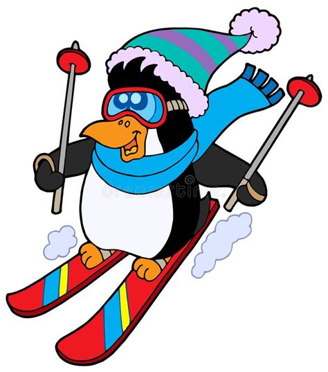 Cute Skiing Penguin Stock Illustrations 293 Cute Skiing Penguin Stock