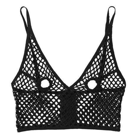 Women S Fishnet Open Nipples Longline Bra Top Camisole Bras Lingerie