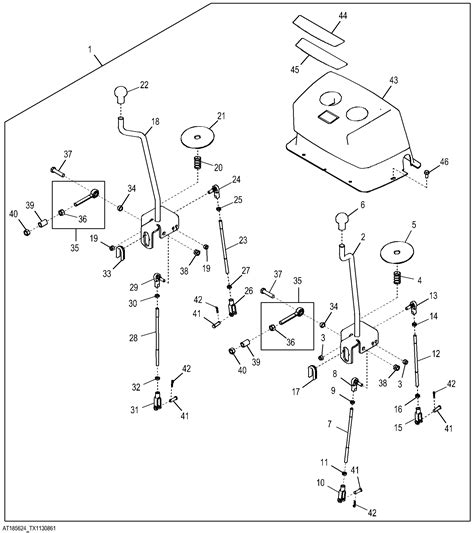 310K BACKHOE LOADER Two Lever Backhoe Control Valve Linkage