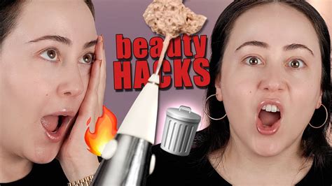 Testing Viral Beauty Hacks 😵‍💫 Hot Or Trash Viral Tiktok And Co Makeup Hacks Youtube