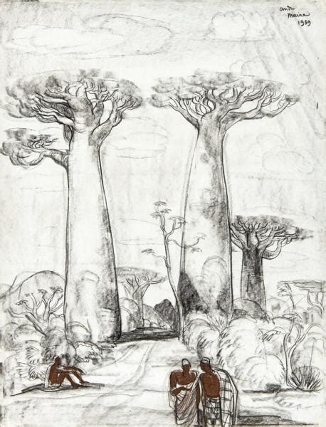 Madagascar baobabs forêt de Morondava 1959 par André MAIRE sur le