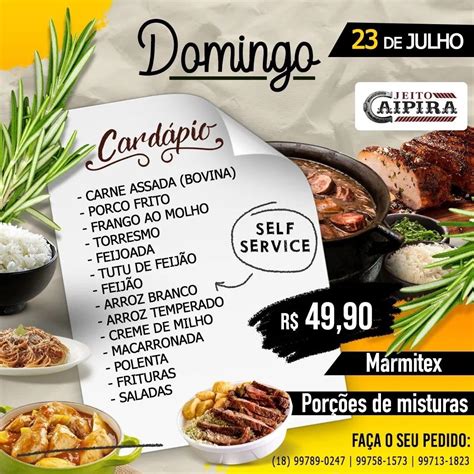 Restaurante Ch Cara Jeito Caipira Oferece Tradicional Almo O Caipira