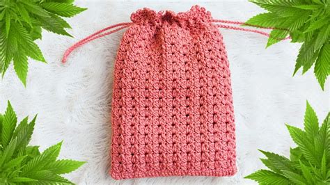 Dompet Rajut Serut Pemula Crochet Drawstring Bag For Beginners YouTube