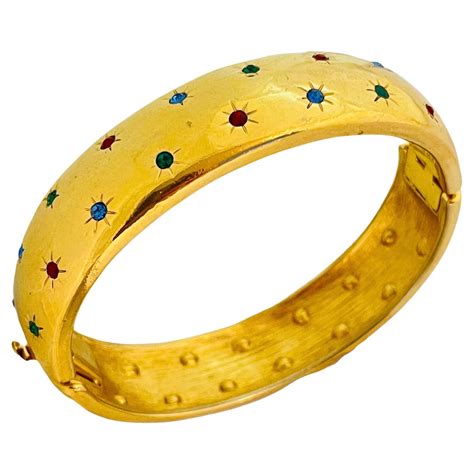 Vintage Joan Rivers Gold Crystal Bangle For Sale At Stdibs Joan