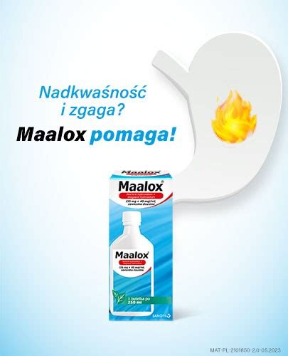 Maalox 35 Mg40 Mgml Zawiesina Doustna 250 Ml ᐈ Cena Opinie