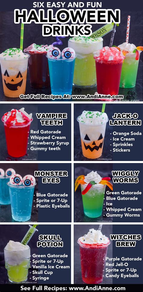 6 Easy Halloween Party Drinks: Great for kids. | Fun halloween drinks