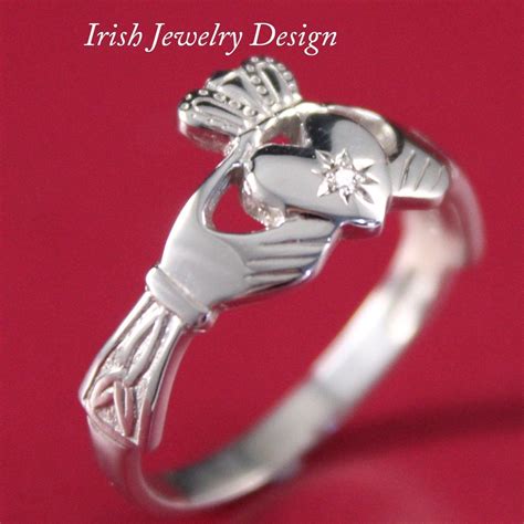 Claddagh ring, ladies diamond claddagh ring. – Irish Jewelry Design