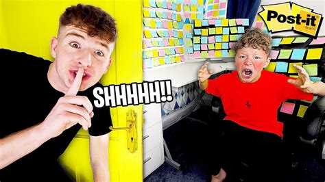 I Pranked My Little Brother S Room For 24 Hours Challenge