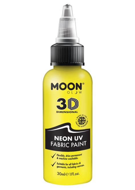 Uv Neon Yellow Fabric Paint 30ml