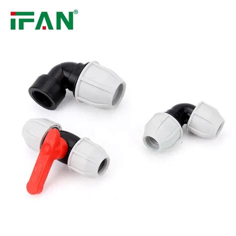 Ifan Drip Irrigation Astm D3350 20 110mm Grey Equal Elbow Hdpe Pipe Fitting Hdpe Fittings And