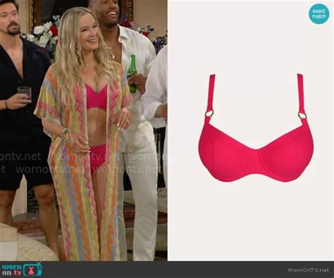 WornOnTV: Donna’s zig zag swim coverup on The Bold and the Beautiful