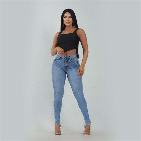 CALÇA JEANS FEMININA SKINNY JAKE CÓS ALTO EMPINA BUMBUM